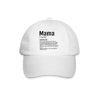 Mama Definition - Baseballkappe - Weiß/Weiß - Vorne