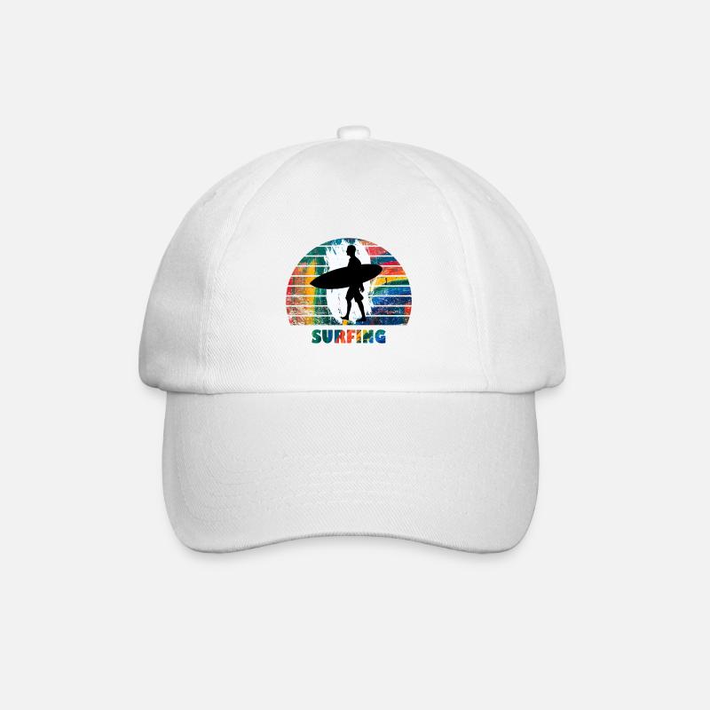 Surfing - Baseballkappe - Weiß/Weiß