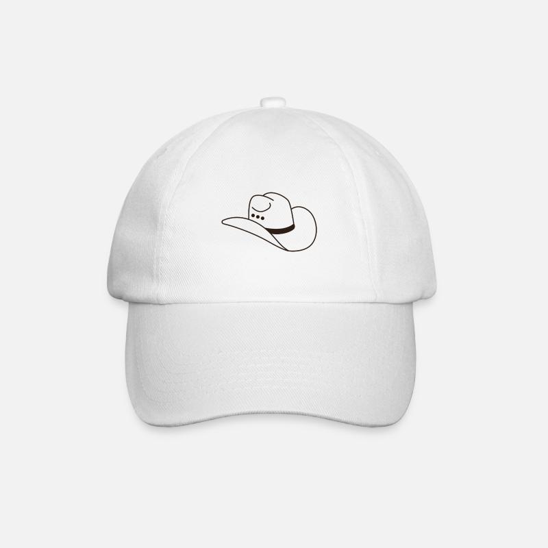 Cowboy Hut - Baseballkappe - Weiß/Weiß