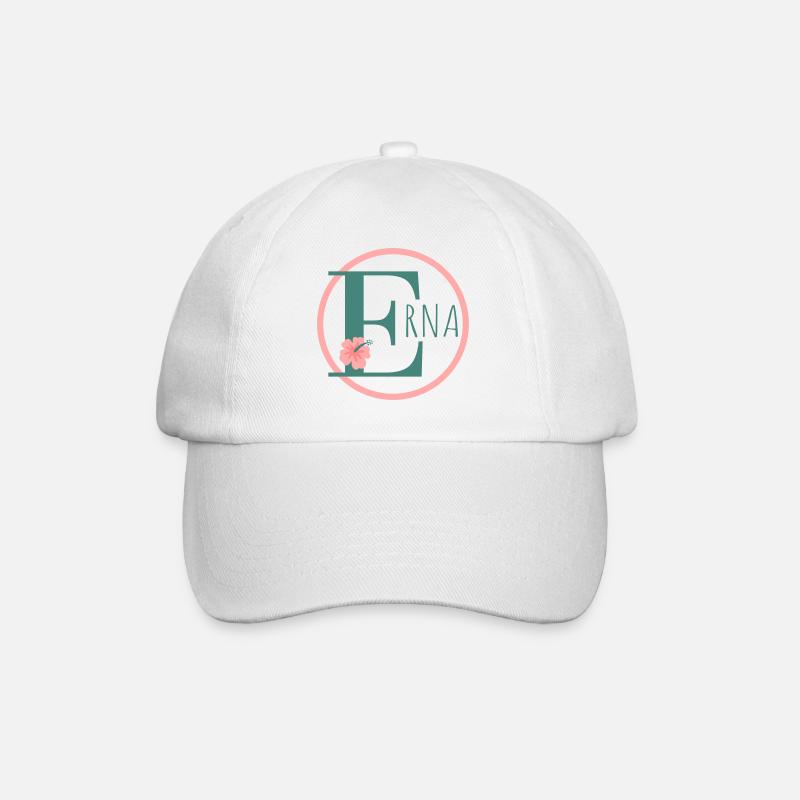 Erna Name Vorname Mädchen - Baseballkappe - Weiß/Weiß