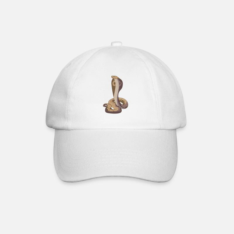 Cobra Snake - Baseball Cap - white/white