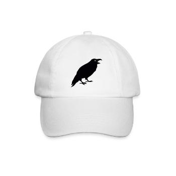 Raven Silhouette - Baseball Cap - white/white - Front