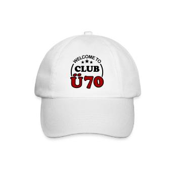 71. Geburtstag 70. Club Ü70 Lustiger Spruch Ü 70 - Baseballkappe - Weiß/Weiß - Vorne