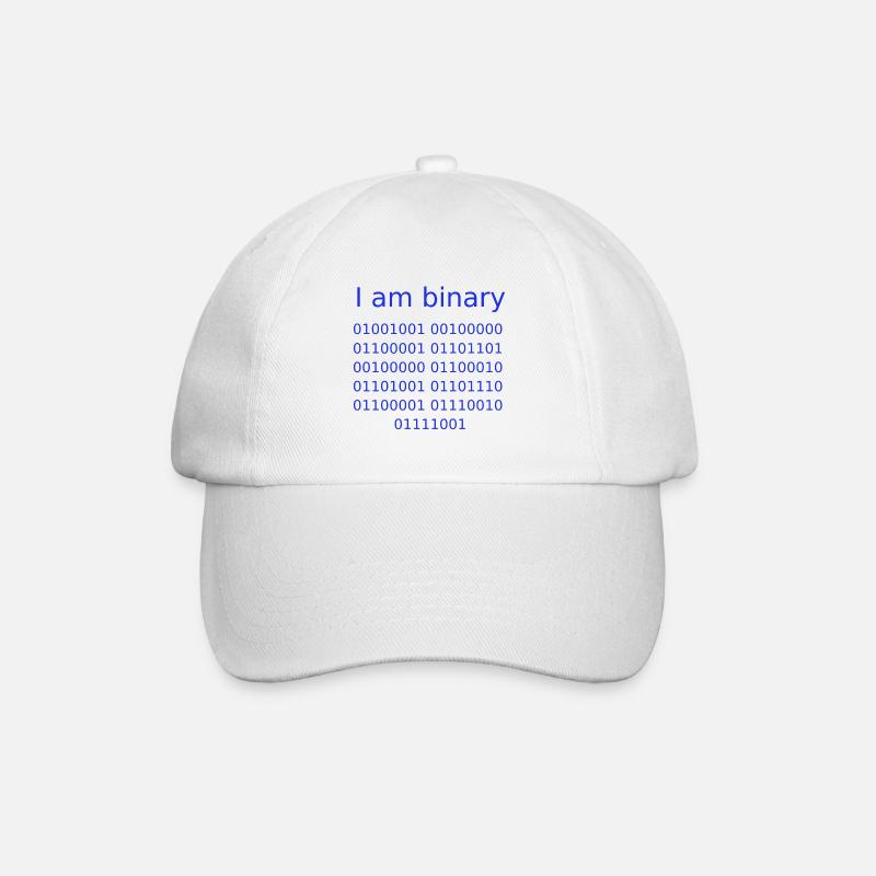 I am binary (Blue) - Casquette classique - blanc/blanc