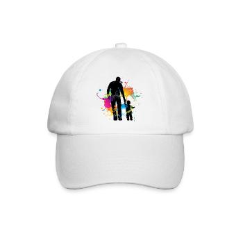Vater und Tochter - Baseballkappe - Weiß/Weiß - Vorne