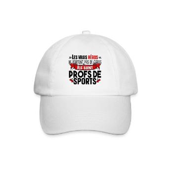 Prof de Sport Professeur Métier Cadeau Humour - Casquette classique - blanc/blanc - Devant