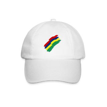 Couleurs du drapeau de l’île Maurice - Casquette classique - blanc/blanc - Devant