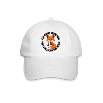 Ein Fuchs muss tun was ein Fuchs tun muss - Baseballkappe - Weiß/Weiß - Vorne