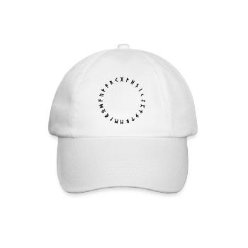 Rune alphabet in circle Symbols - Baseball Cap - white/white - Front