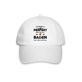 Perfekt aus dem Badener Land - Baseballkappe - Weiß/Weiß - Vorne