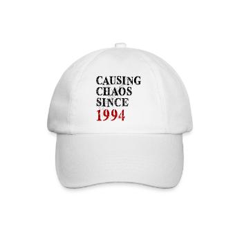 Causing Chaos since 1994 - Birthday 1994 - Baseball Cap - white/white - Front