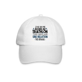Triathlon Triathlète Natation Vélo Course Humour - Casquette classique - blanc/blanc - Devant