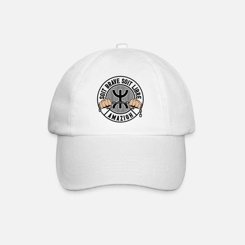 Soit brave, soit libre. Amazigh. - Casquette classique - blanc/blanc
