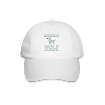 Wolf Funny Sayings - Baseball Cap - white/white - Front