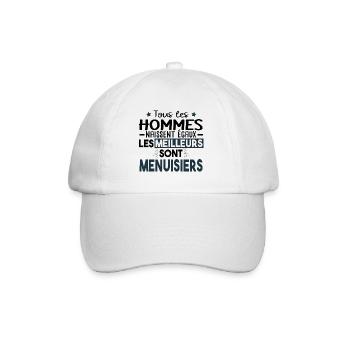 Menuisier Bois Métier Menuiserie Cadeau Humour - Casquette classique - blanc/blanc - Devant