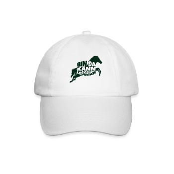 bin da pferd 1 - Baseballkappe - Weiß/Weiß - Vorne