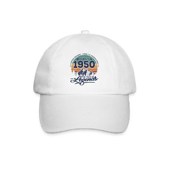 Legends are born in 1950 - Baseball Cap - white/white - Front