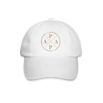 Papa Vater Vatertag - Baseballkappe - Weiß/Weiß - Vorne