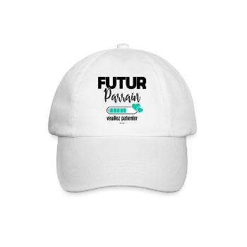 Futur parrain veuillez patienter - Casquette classique - blanc/blanc - Devant