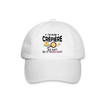 Crêpière Crêpe Super Pouvoirs Cadeau Humour Gaufre - Casquette classique - blanc/blanc - Devant