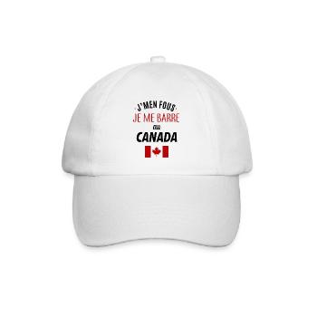 J'men fous je me barre au canada - Casquette classique - blanc/blanc - Devant
