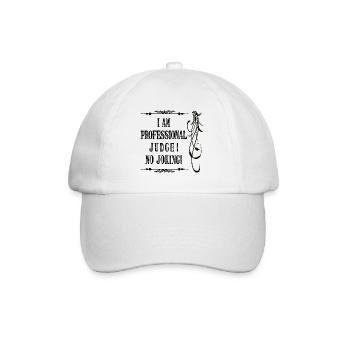 Je suis un juge professionnel sans blague - Police noire - Casquette classique - blanc/blanc - Devant