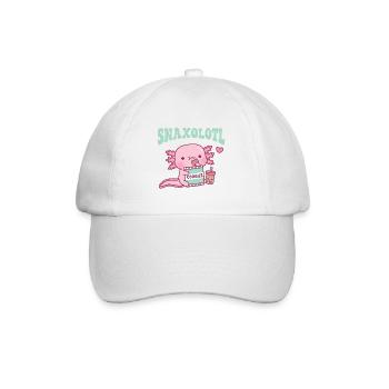 Süßes Snaxolotl Axolotl Naschen auf Keksen - Baseballkappe - Weiß/Weiß - Vorne