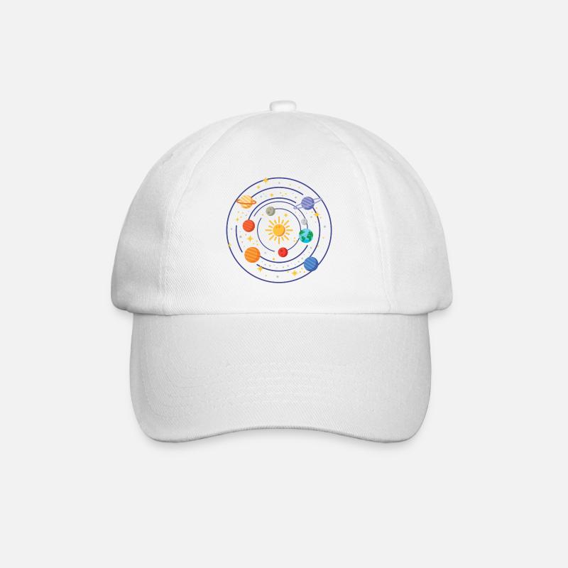 Solar System - Baseball Cap - white/white