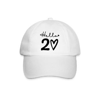 bonjour 20. 20e anniversaire - Casquette classique - blanc/blanc - Devant