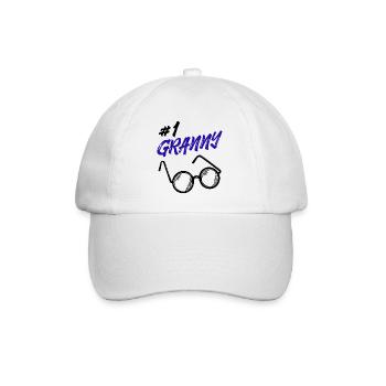 Omi Brille Statement Oma Beste Großmutter - Baseballkappe - Weiß/Weiß - Vorne