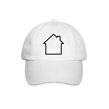 House simple logo - Baseball Cap - white/white - Front
