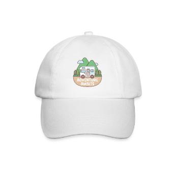 RV Explore Nature And Outdoors Adventure Awaits - Baseball Cap - white/white - Front