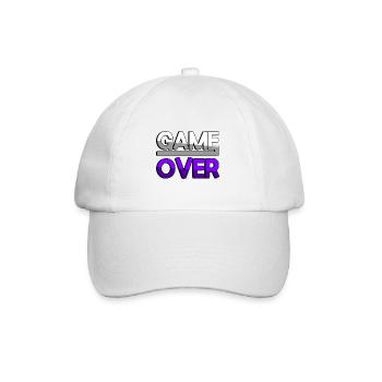 GAME OVER (Purple) - Gaming - Baseball Cap - white/white - Front