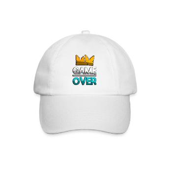 GAME OVER (Turquoise) + King Crown - Gaming - Baseball Cap - white/white - Front