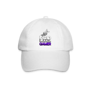 PRO GAMER (Lila) + DNA - Gaming - Baseballkappe - Weiß/Weiß - Vorne