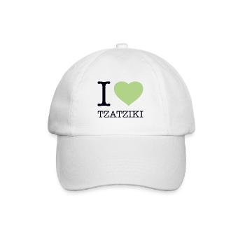J’AIME TZATZIKI Gyros Grèce - Casquette classique - blanc/blanc - Devant