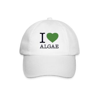 I LOVE ALGAE Algen - Baseball Cap - white/white - Front