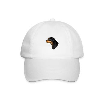 Smalandsstovare Smaland Hound Dog Illustration - Baseball Cap - white/white - Front