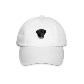 Wetterhoun Dog Watercolor Illustration - Baseball Cap - white/white - Front
