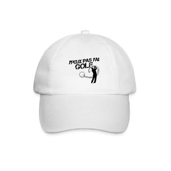 Je peux pas j ai golf - Casquette classique - blanc/blanc - Devant