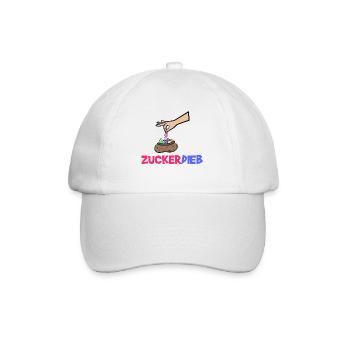 Bonbon Statement Süßigkeiten Naschkatzen - Baseballkappe - Weiß/Weiß - Vorne