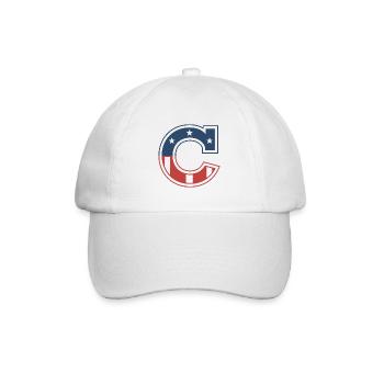 Lettre C États-Unis - Casquette classique - blanc/blanc - Devant