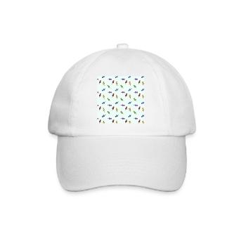 Motifs d'épingles en papier - Rentrée scolaire 202 - Casquette classique - blanc/blanc - Devant