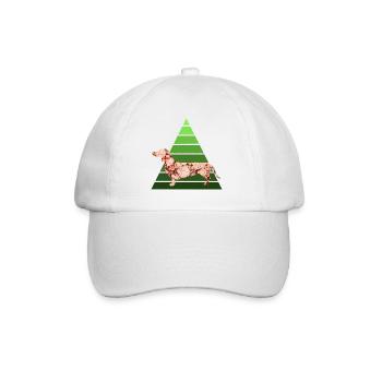 dachshund e 214 - Baseball Cap - white/white - Front