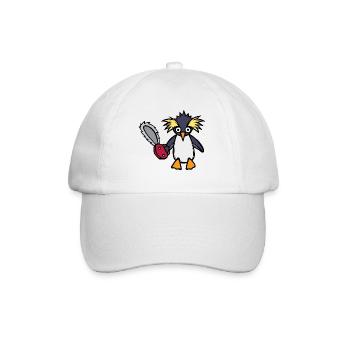 Antarktis Cool Pinguin Vogel Tier - Baseballkappe - Weiß/Weiß - Vorne