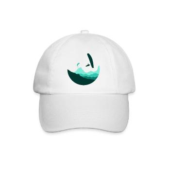 Montagnes en cercle Parapente turquoise - Casquette classique - blanc/blanc - Devant