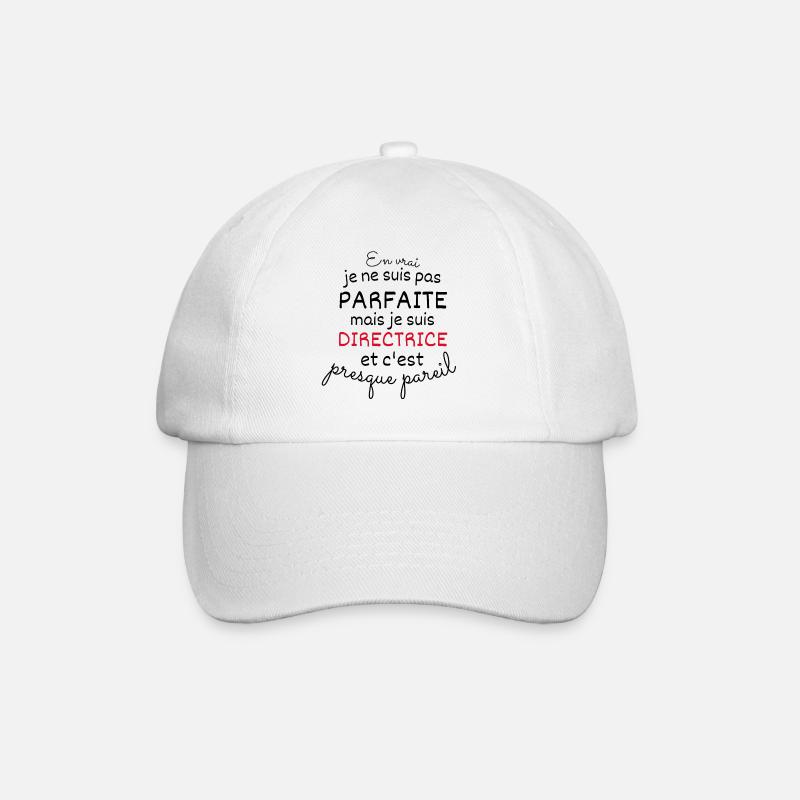 In Wirklichkeit nicht perfekt, aber Regisseur - Baseballkappe - Weiß/Weiß