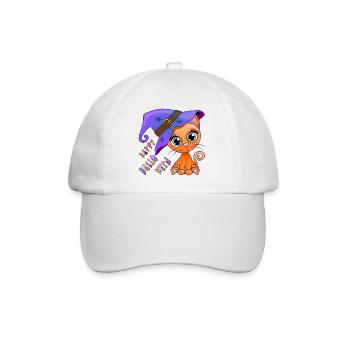 Lovely Halloween’s Kitten - Orange - Baseball Cap - white/white - Front