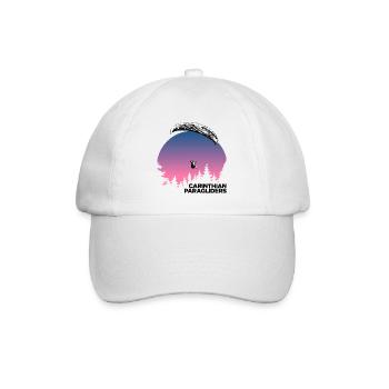 Carinthian Paragliders in the sun purple - Baseball Cap - white/white - Front