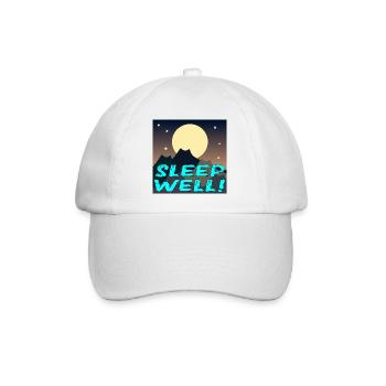 GUT SCHLAFEN - KATZENLANDSCHAFT - VOLLMOND - Baseballkappe - Weiß/Weiß - Vorne